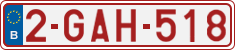 License plate of Belgium, Regular plates (2010)