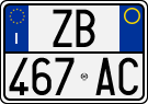 License plate of Italy, Cars (1994 year series)