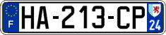 French license plate, SIV (ordinary)
