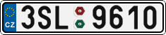 License plate of the Czech Republic, Cars (2001)