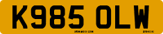 License plate of the United Kingdom, 1983 year system