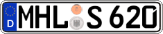 German license plate, Regular plates
