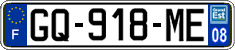 French license plate, SIV (ordinary)
