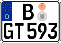 German license plate, Regular plates