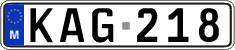 License plate of Malta, Regular plates (ABC 123)