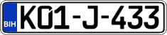 License plate of Bosnia and Herzegovina, Regular plates