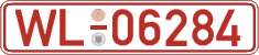 German license plate, Red license plates