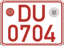 German license plate, Red license plates