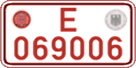 German license plate, Red license plates