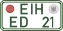 German license plate, Regular plates