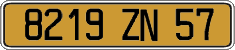 French license plate, FNI