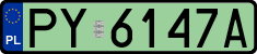 License plates of Poland, Electric vehicles