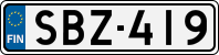 License plate of Finland, Cars
