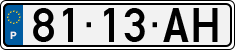 License plate of Portugal, Regular plates
