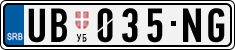 License plate of Serbia, Cars