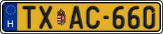 license plates of Hungary, Taxi (2022)