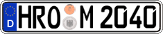 German license plate, Regular plates