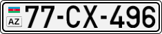 License plate of Azerbaijan, Cars