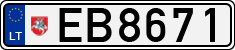 License plate of Lithuania, Electric vehicles