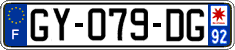 French license plate, SIV (ordinary)
