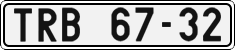 License plate of the Czech Republic, Cars (1960)