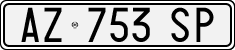 License plate of Italy, Cars (1994 year series)