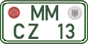 German license plate, Regular plates