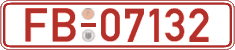 German license plate, Red license plates