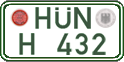 German license plate, Regular plates