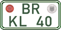 German license plate, Regular plates
