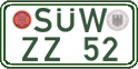 German license plate, Regular plates