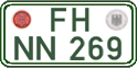 German license plate, Regular plates