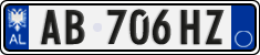 License plate of Albania, Cars (2011)