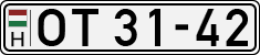 license plates of Hungary, Oldtimers (1990)