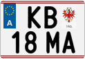 License plate of Austria, Regular plates