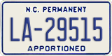 North Carolina, Apportioned (LA-12345)