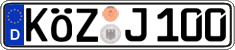 German license plate, Regular plates