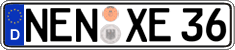 German license plate, Regular plates