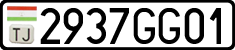 License plate of Tajikistan, Private owners (2009)