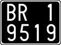 License plate of Italy, Cars (1927 year series)