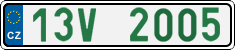 License plate of the Czech Republic, Oldtimers (2001)