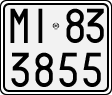 License plate of Italy, Motorcycles (1927 year series)