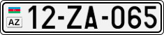 License plate of Azerbaijan, Cars