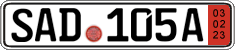 German license plate, Export transit plates