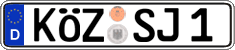 German license plate, Regular plates
