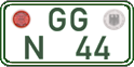 German license plate, Regular plates