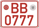 German license plate, Red license plates