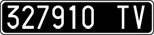 License plate of Italy, Cars (1927 year series)