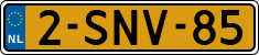License plate of the Netherlands, Cars