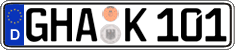 German license plate, Regular plates
